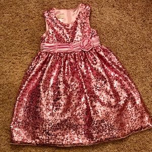 Pink dress with lots of bling!